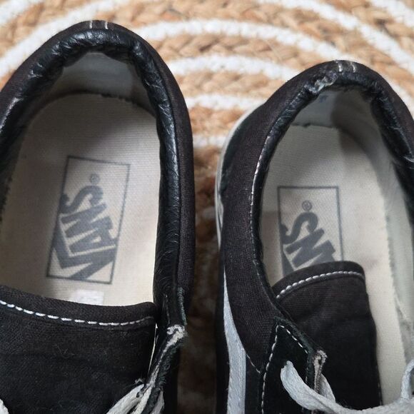 Vans Old Skool Platform Black and White Suede Sneakers, Size 8W/6.5M - Picture 8 of 9